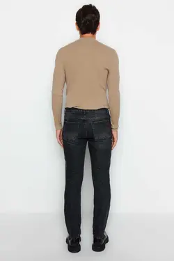 شلوار جین صاف مشکی مردانه برند TRENDYOL MAN کد 1698732304