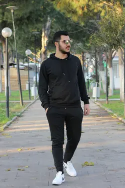 ست لباس راحتی جیب دار کلاهدار مردانه برند han collection کد 1698603922