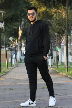 ست لباس راحتی جیب دار کلاهدار مردانه برند han collection کد 1698603922