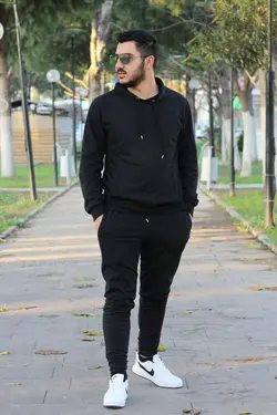 ست لباس راحتی جیب دار کلاهدار مردانه برند han collection کد 1698603922