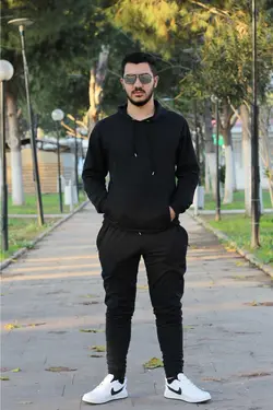 ست لباس راحتی جیب دار کلاهدار مردانه برند han collection کد 1698603922