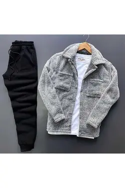 ست شلوار راحتی بافتنی پلار نخود فرنگی قرمز سیاه برند RBC کد 1698603271