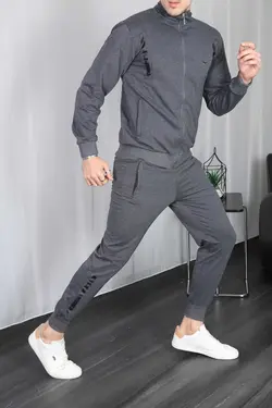 ست لباس راحتی دودی زیپدار مردانه برند 3MODA کد 1698602948