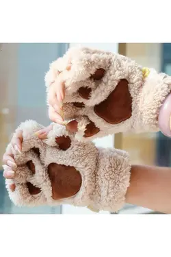 دستکش شیری قهوه برند DÜKKAN DESİGN کد 1698488528