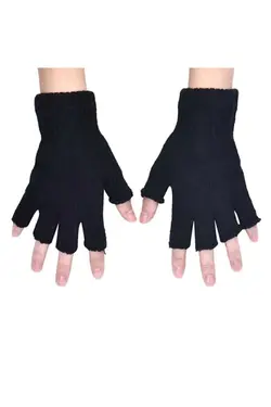 دستکش نیمه مشکی برند Ahsem Scarf کد 1698488306