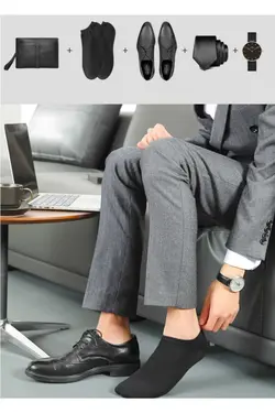 جوراب پنبه ای قد مچی 10ست چند رنگ مردانه برند çorapmanya کد 1698479178