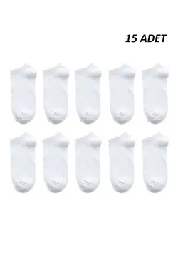 بسته جوراب 15تکه کوتاه 15عدد سفید برند ALMİAR کد 1698478924