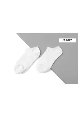 بسته جوراب 15تکه کوتاه 15عدد سفید برند ALMİAR کد 1698478924
