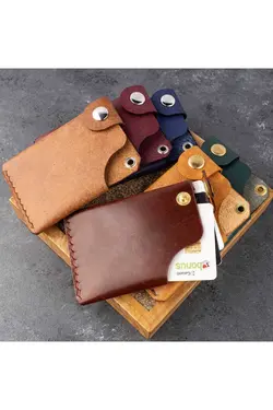 کیف پول جا کارتی چرم دست ساز دستی برند Pelle Craft کد 1698477152