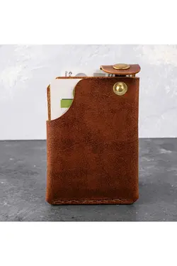 کیف پول جا کارتی چرم دست ساز دستی برند Pelle Craft کد 1698477152