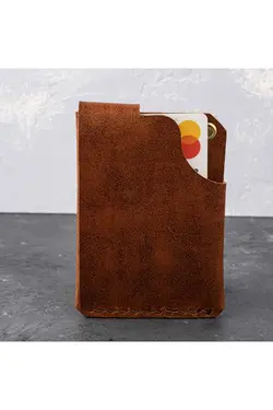 کیف پول جا کارتی چرم دست ساز دستی برند Pelle Craft کد 1698477152