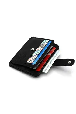 جا کارتی چرم اصل مشکی برند Westpolo کد 1698476965