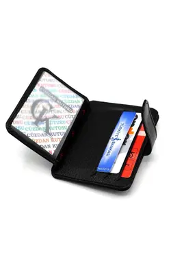 جا کارتی چرم اصل مشکی برند Westpolo کد 1698476965