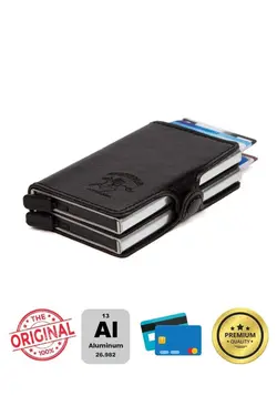 ست جا کارتی چرم مشکی اصل آدلینا 7x10cm برند Newish کد 1698476947