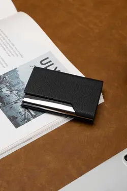 درب‎دار جا کارتی مشکی برند Niki Leather کد 1698477847