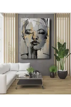 تابلو تزئینی مدرن زنانه زغال چوبی برند D&amp;O کد 1698381125