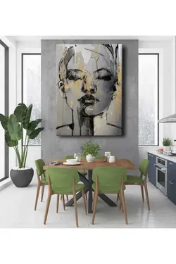 تابلو تزئینی مدرن زنانه زغال چوبی برند D&amp;O کد 1698381125
