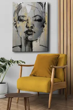 تابلو تزئینی مدرن زنانه زغال چوبی برند D&amp;O کد 1698381125