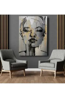 تابلو تزئینی مدرن زنانه زغال چوبی برند D&amp;O کد 1698381125