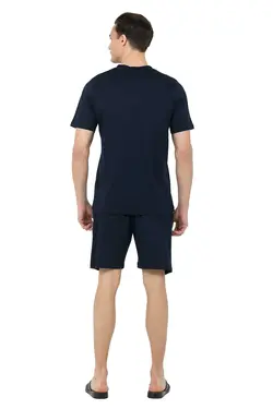 ست شلوارک سرمه ای لباس راحتی برند Damat کد 1698102134