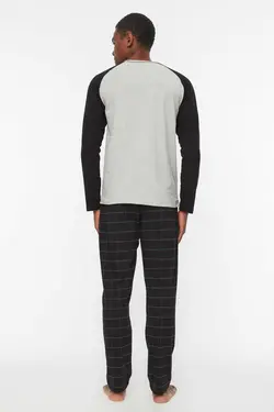 لباس راحتی بافتنی شطرنجی سبز برند TRENDYOL MAN کد 1698102130