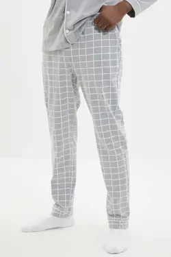 لباس راحتی بافتنی بالا متناسب طرح‎دار طوسی مردانه برند TRENDYOL MAN کد 1698099077