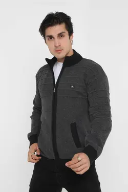 کاپشن بافتنی سایز بزرگ زیپدار برند KMKkombin کد 1697883731