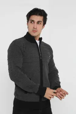کاپشن بافتنی سایز بزرگ زیپدار برند KMKkombin کد 1697883731