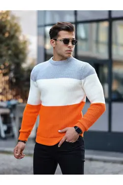 پلیور یقه گرد طرح نارنجی تکه برند Valiberta کد 1697883727