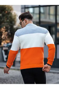 پلیور یقه گرد طرح نارنجی تکه برند Valiberta کد 1697883727