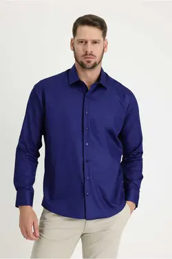 پیراهن اسلیم فیت پنبه ای آستین بلند برند Kiğılı کد 1697838664