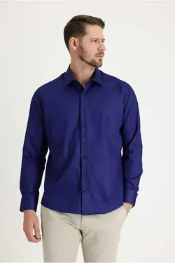 پیراهن اسلیم فیت پنبه ای آستین بلند برند Kiğılı کد 1697838664