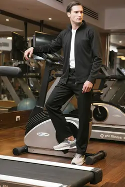 ست لباس راحتی جیب دار متناسب یقه ایستاده مردانه زیپدار برند Buratti کد 1697802134