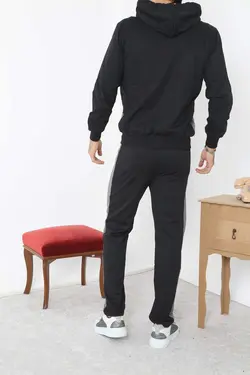 ست لباس راحتی زیپدار مشکی مردانه برند 3MODA کد 1697773264