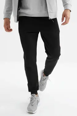 ست لباس راحتی راحت جاگر ملانژ طوسی مردانه مشکی برند Air Jones کد 1697772679