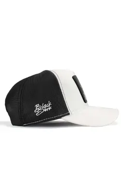 کلاه کت جین لوگو‎دار 30 ببر سفید-سیاه (قطر) برند BlackBörk کد 1697740935