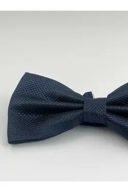 پاپیون پارچه ساتن طرح‎دار سرمه ای مردانه برند Ars Magic Box کد 1696555880