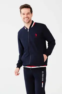 ست لباس راحتی 18482مردانه سرمه ای زیپدار برند U.S. Polo Assn. کد 1696343540