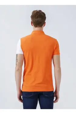تیشرت یقه سه دکمه نارنجی t-مفقود شده مردانه برند U.S. Polo Assn. کد 1696342060