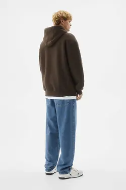 سوییشرت کلاهدار ساده رنگی برند Pull &amp; Bear کد 1696342453