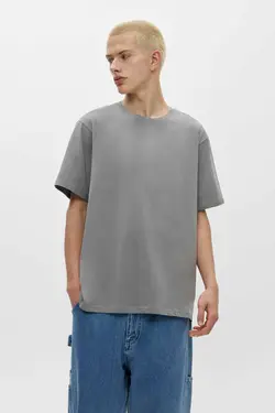 تیشرت پنبه ای ساده آستین کوتاه برند Pull &amp; Bear کد 1696342180