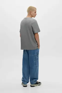 تیشرت پنبه ای ساده آستین کوتاه برند Pull &amp; Bear کد 1696342180