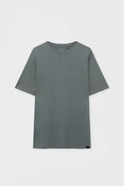 تیشرت پنبه ای ساده آستین کوتاه برند Pull &amp; Bear کد 1696342180