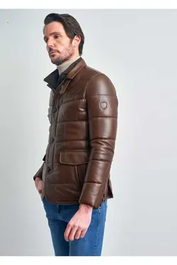 پالتو چرم مردانه برند Pierre Cardin کد 1696248695