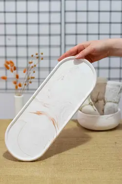 ظرف صابون جا پد پنبه ای ست سرویس بهداشتی سینی برند PAYATASARIM کد 1696105455