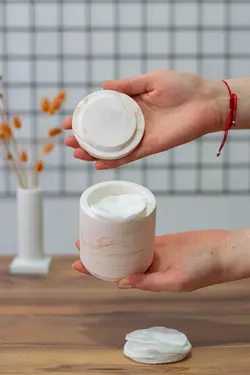 ظرف صابون جا پد پنبه ای ست سرویس بهداشتی سینی برند PAYATASARIM کد 1696105455