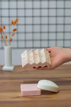 ظرف صابون جا پد پنبه ای ست سرویس بهداشتی سینی برند PAYATASARIM کد 1696105455