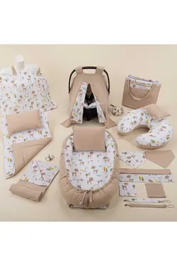 روانداز کریر شیردهی muslin 15تکه بژ کیف برند Yunikobaby کد 1695976396