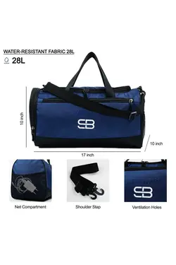 مسافرتی اسپرت کفش فیتنس قد متوسط چشمه‎دار سرمه ای کیف برند Solo Bag کد 1695967329