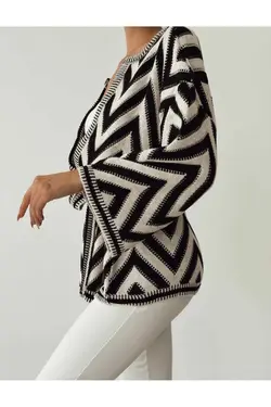 بافتنی طرح‎دار هندسی برند Melike Bakar Boutique کد 1700280078